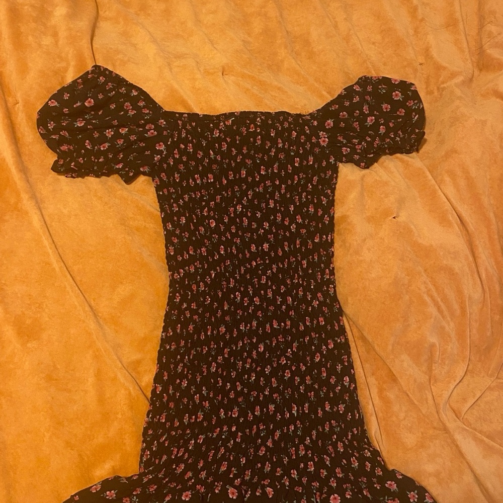 Floral Black Dress